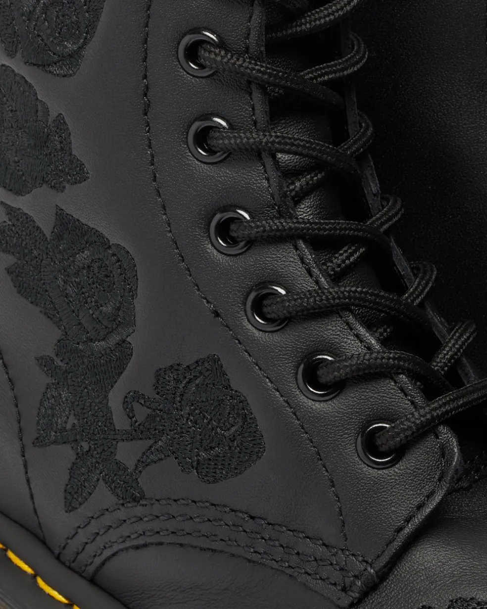 1460 Vonda Mono Women's Floral Boots in Black