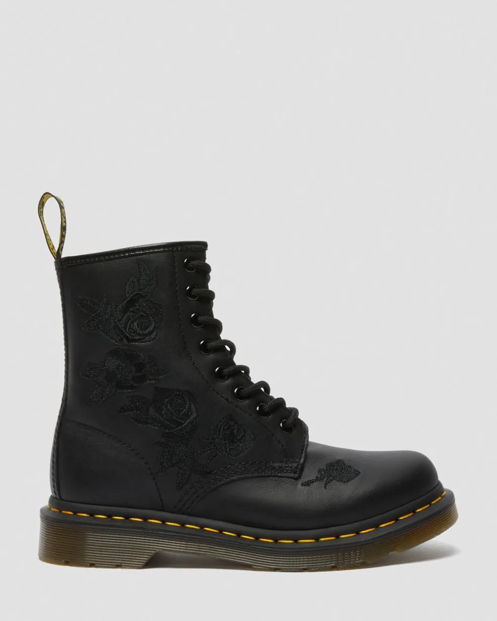 1460 Vonda Mono Women's Floral Boots in Black