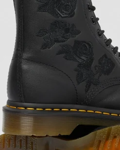 1460 Vonda Mono Women's Floral Boots in Black