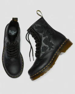 1460 Vonda Mono Women's Floral Boots in Black