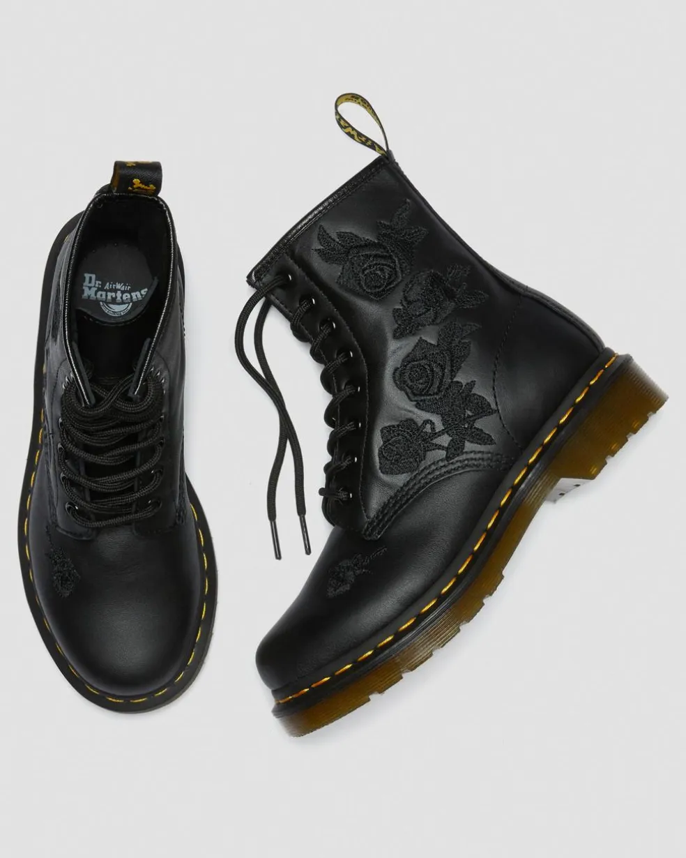 1460 Vonda Mono Women's Floral Boots in Black