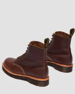 1460 Wild Grain Leather Boots in Sepia Brown