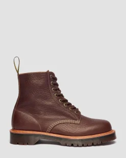 1460 Wild Grain Leather Boots in Sepia Brown