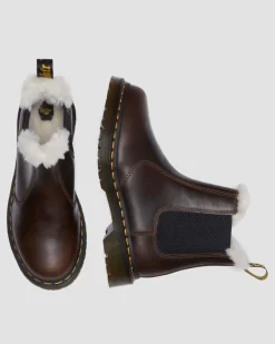 2976 Women's Faux Fur Lined Chelsea Boots in Khaki