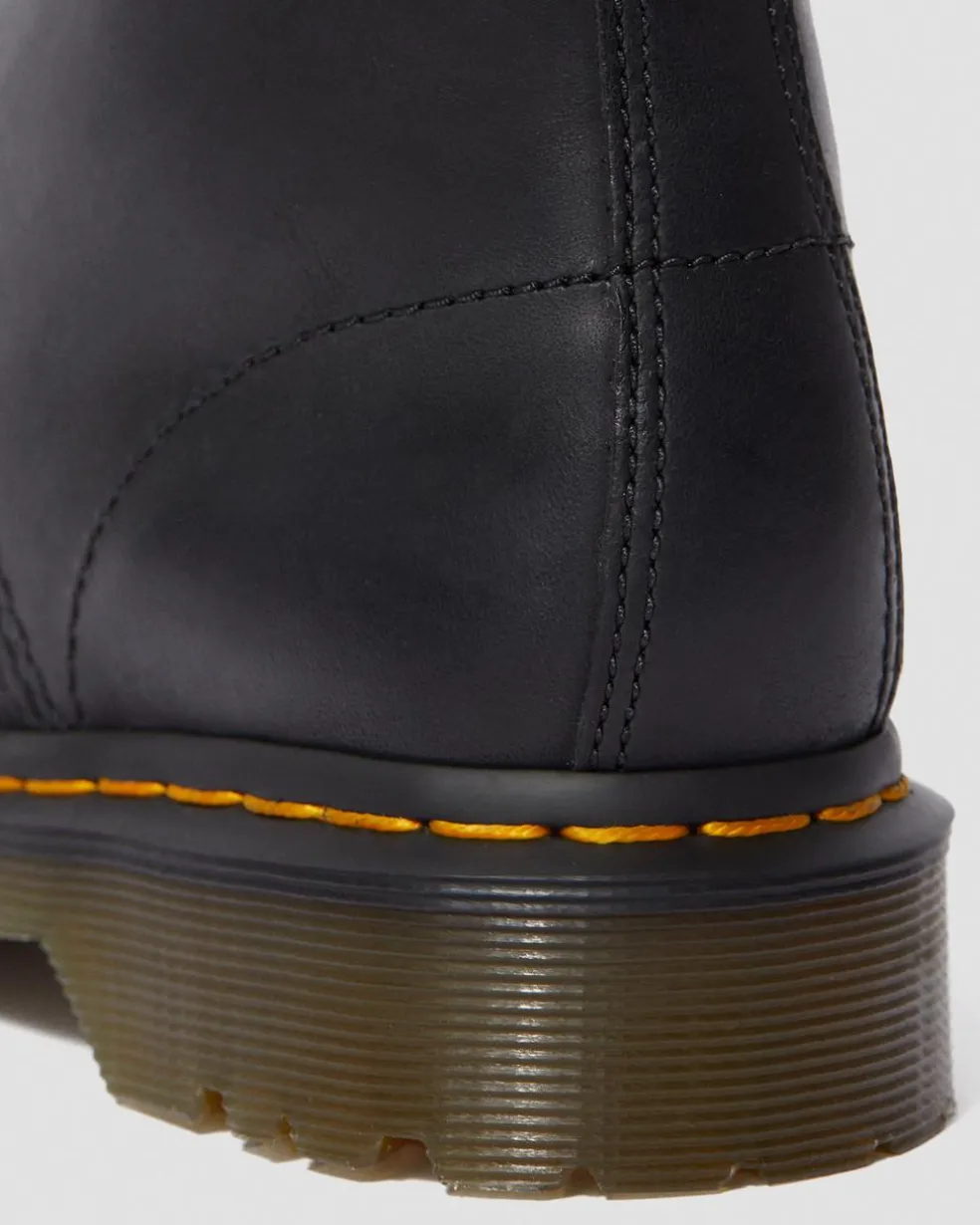 1460 Women's Faux Fur Lined Lace Up Boots in Black