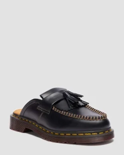 Adrian Leather Mules in Black