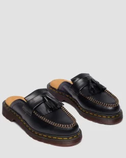 Adrian Leather Mules in Black