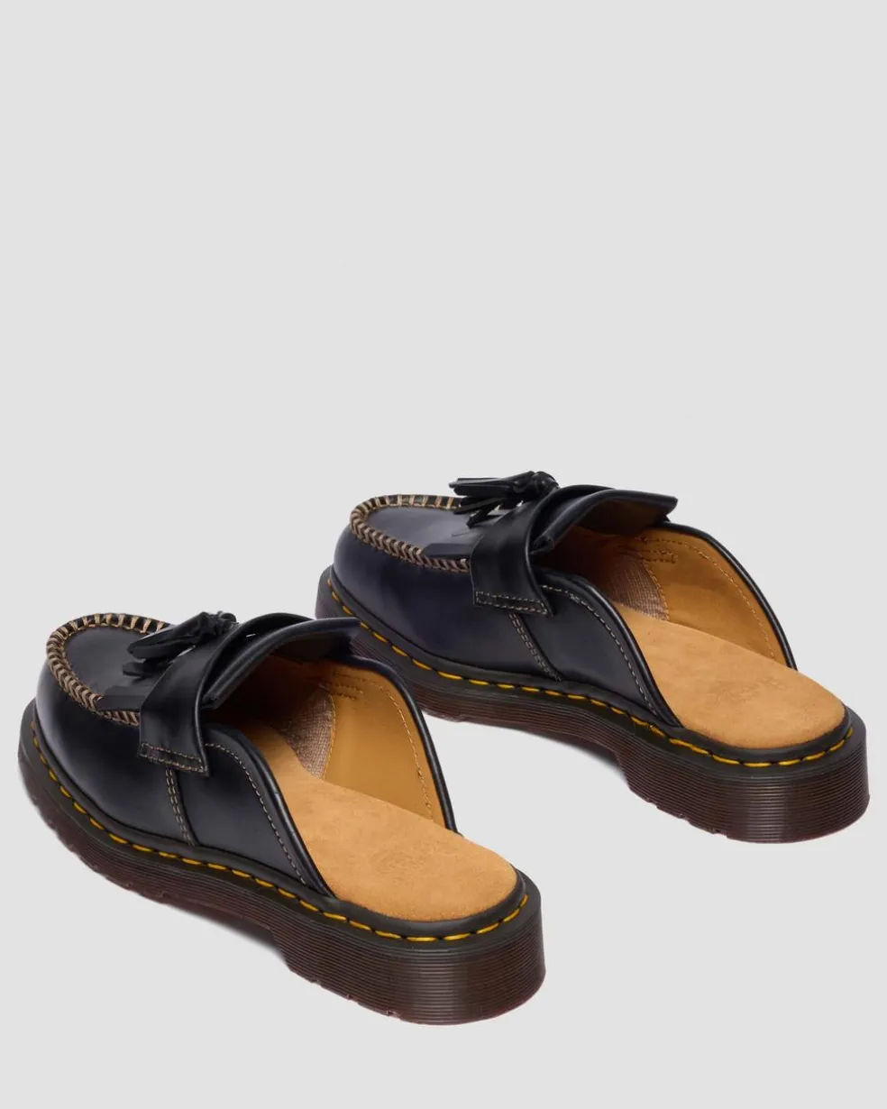 Adrian Leather Mules in Black