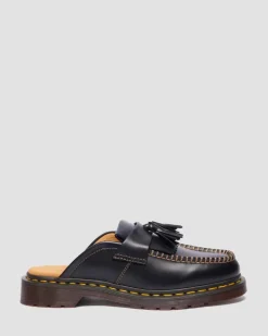 Adrian Leather Mules in Black