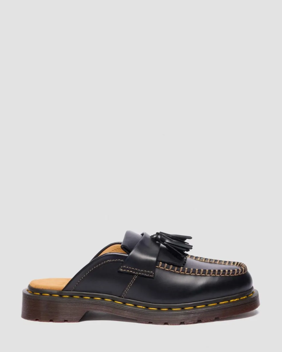 Adrian Leather Mules in Black