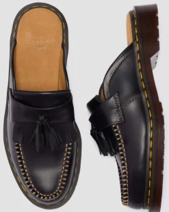 Adrian Leather Mules in Black