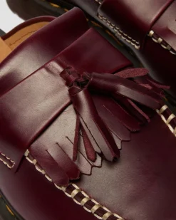 Adrian Leather Mules in Cherry Red