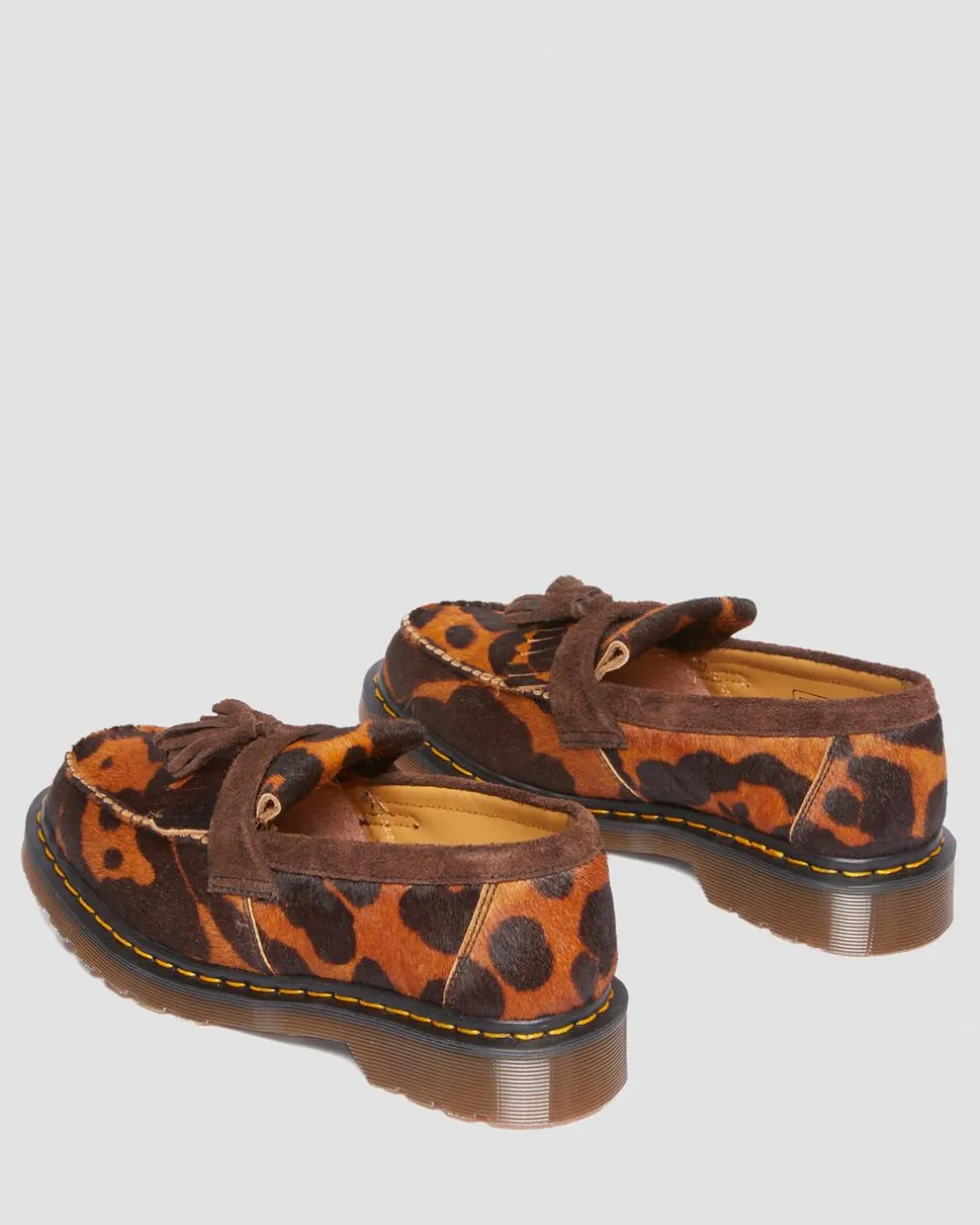 Adrian Made in England Hair On Tassel Loafers in Ocelot