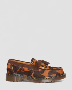 Adrian Made in England Hair On Tassel Loafers in Ocelot