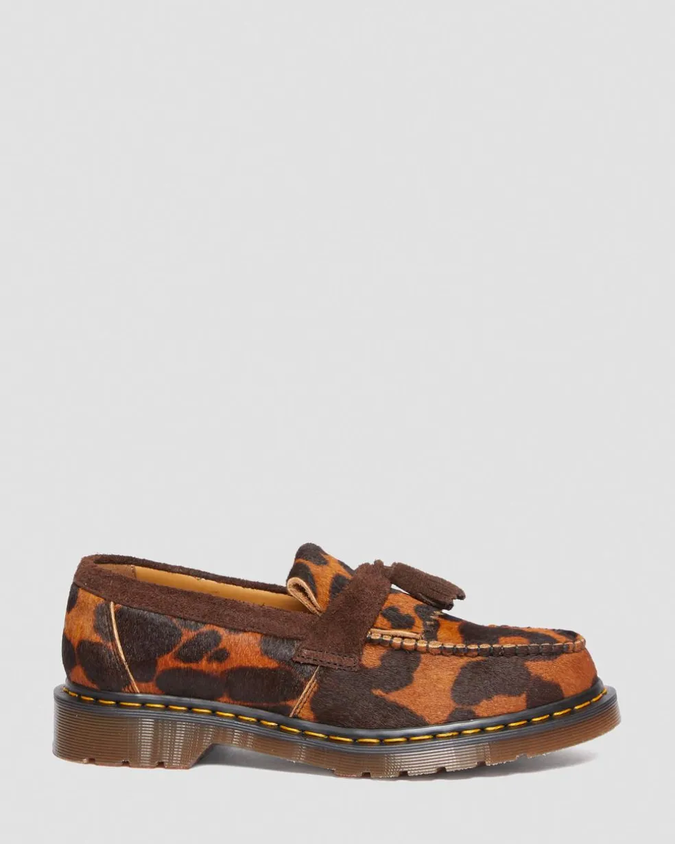 Adrian Made in England Hair On Tassel Loafers in Ocelot