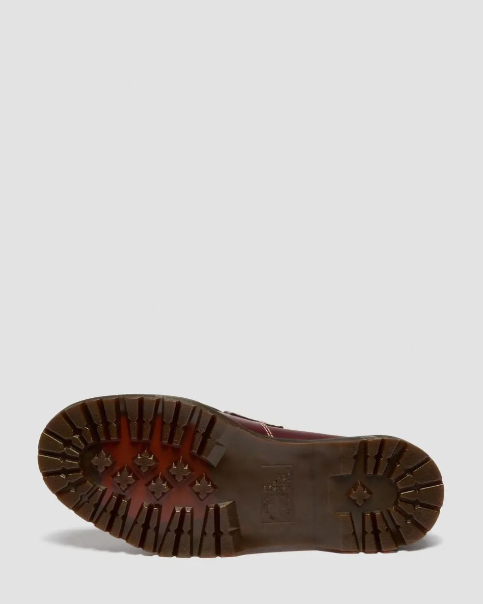 Adrian Orleans Leather Tassel Loafers in Cherry Red