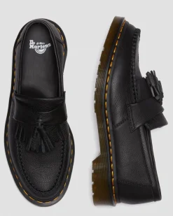 Adrian Women's Virginia Leather Tassel Loafers in Black