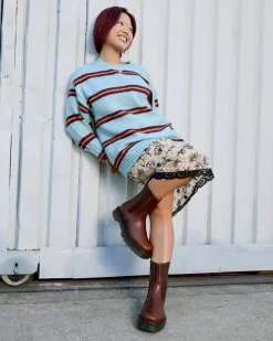 Amaayah Lo Leather Boots in Butterscotch