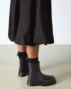 Amaayah Lo Leather Boots in Black