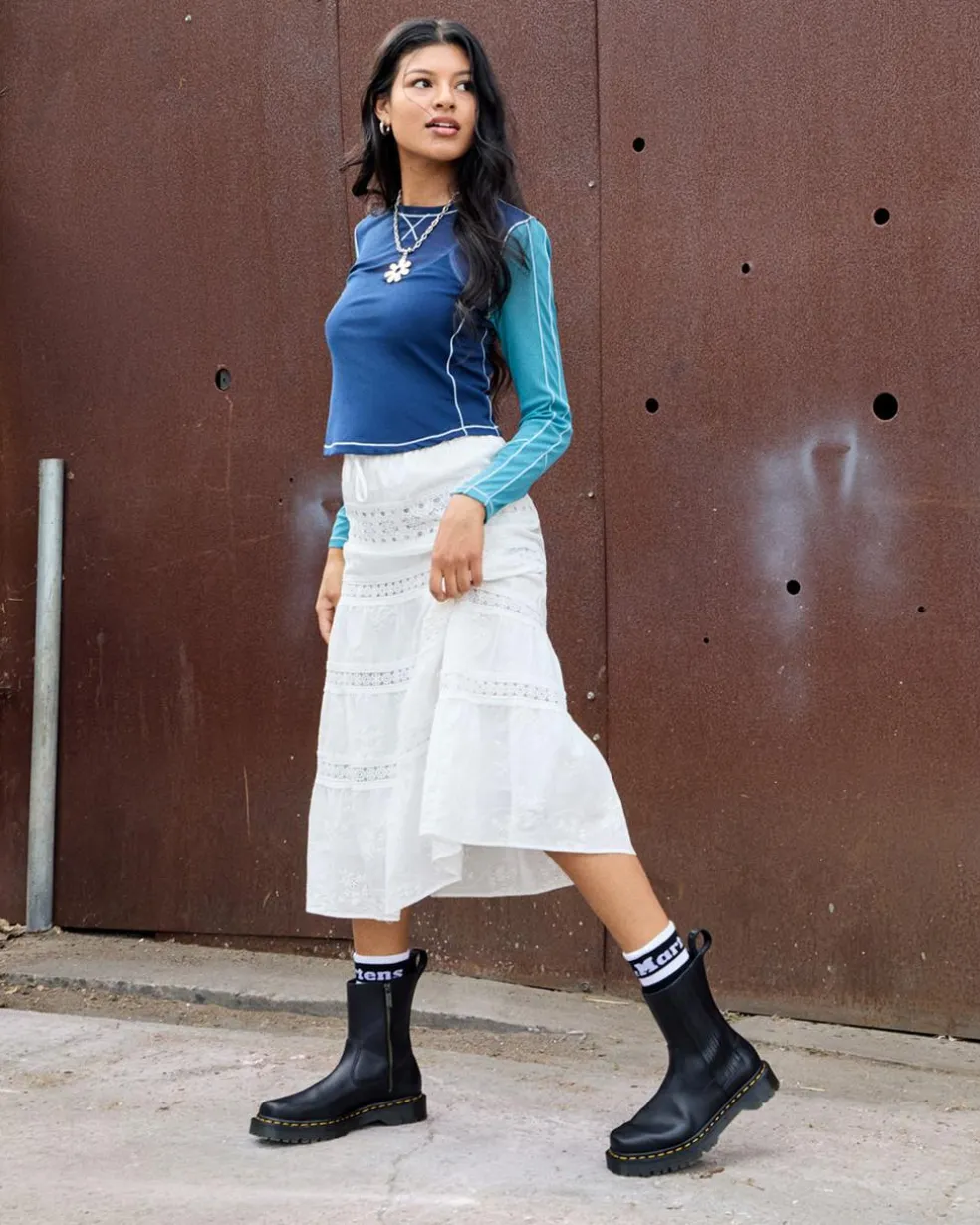 Amaayah Lo Leather Boots in Black