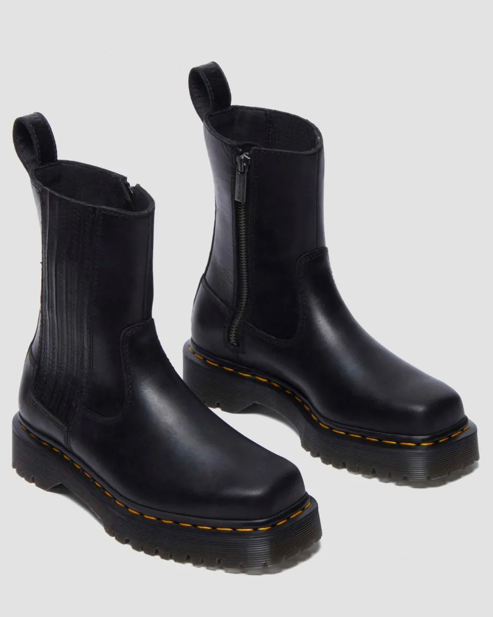 Amaayah Lo Leather Boots in Black