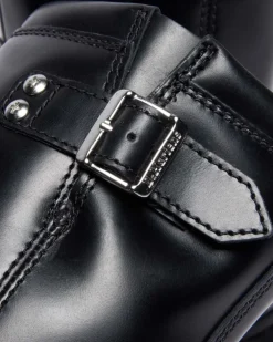 Anistone Harness Orleans Leather Biker Boots in Black