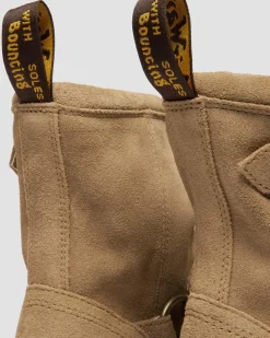 Anistone Harness Suede Biker Boots in Savannah Tan
