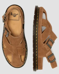 Archive fisherman suede sandals in Natural Tan