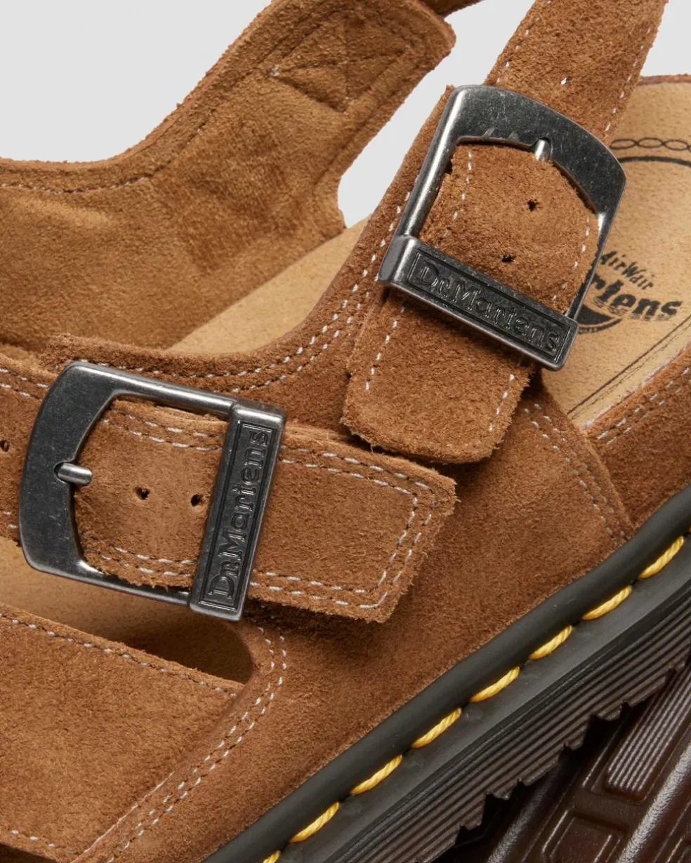 Archive fisherman suede sandals in Natural Tan