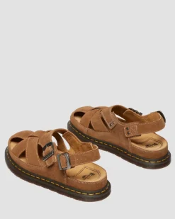 Archive fisherman suede sandals in Natural Tan