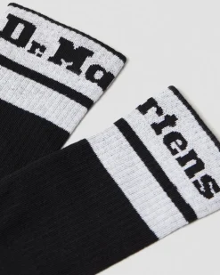 Athletic Logo Organic Cotton Blend Socks in Black