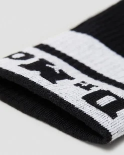 Athletic Logo Organic Cotton Blend Socks in Black