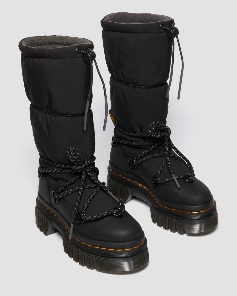 Audrick Hi Puffer Boots in Black