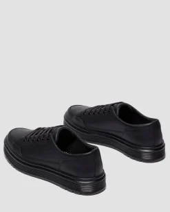 BROOKLINE 6-EYE NAPPA LEATHER SHOES in Black