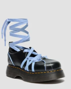 Buzz Ballerina Gloss Leather Shoes in Black