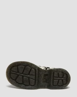 Buzz 5-Eye Dalmatian Hair On Leather Shoes in Cream & Black