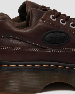 Buzz 5-eye Grizzly leather shoes in Dark Brown