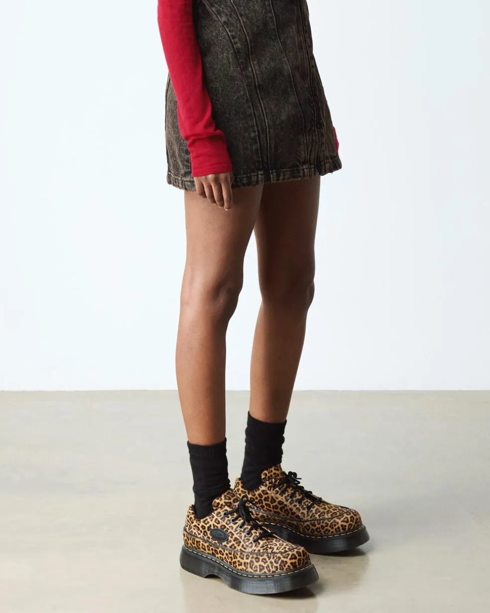 Buzz 5-eye leopard shoes in Light Tan
