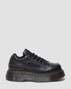 Buzz 5-eye Milled Nappa Leather Shoes in Black Milled Nappa