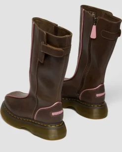 Buzz Hi Wyoming Leather Boots in Dark Brown