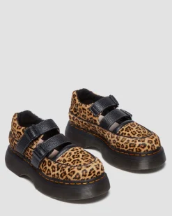 Buzz leopard Mary Jane shoes in Light Tan