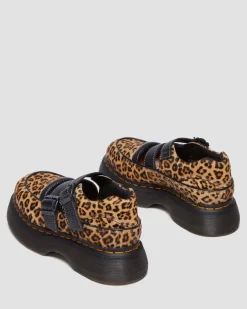 Buzz leopard Mary Jane shoes in Light Tan
