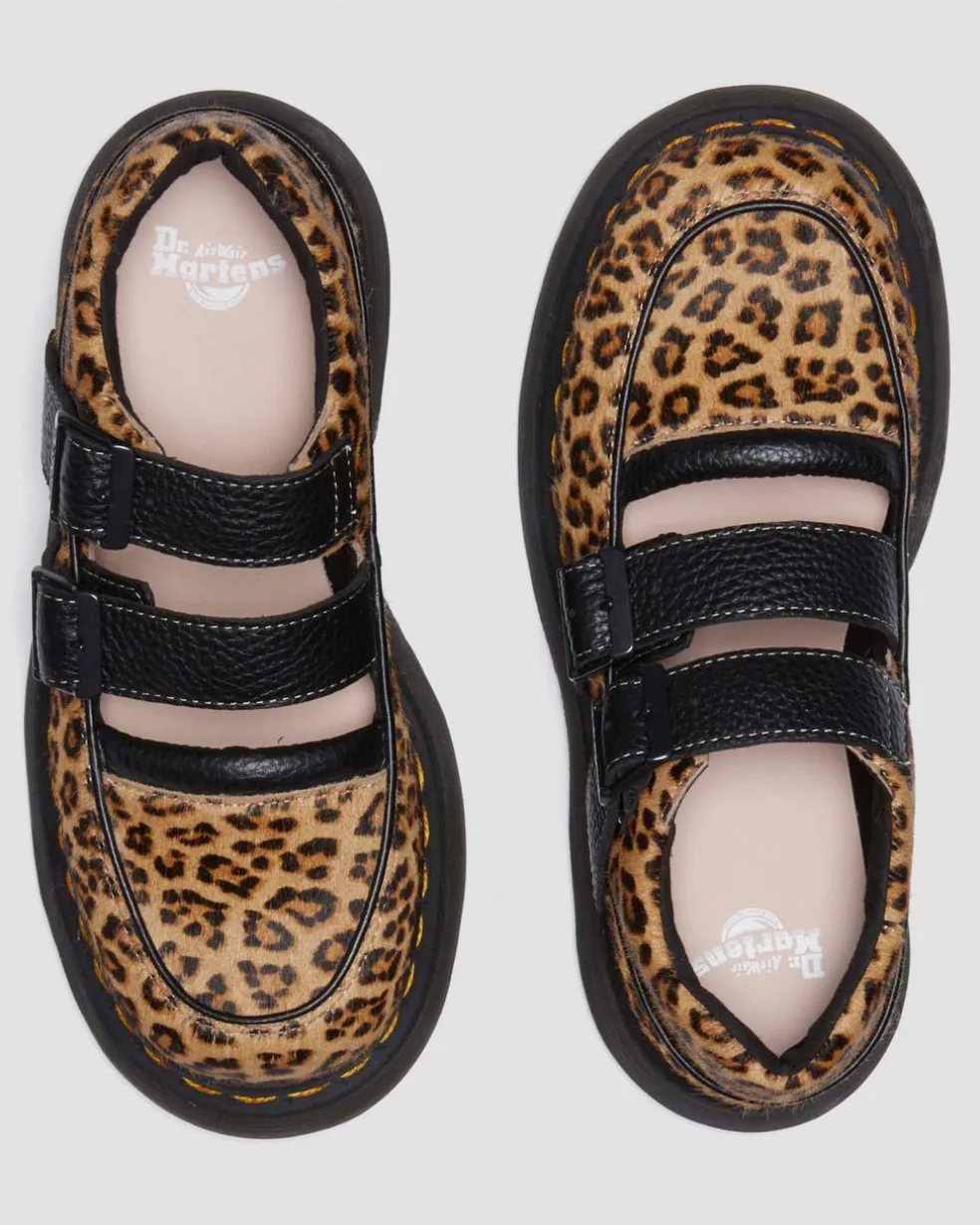 Buzz leopard Mary Jane shoes in Light Tan