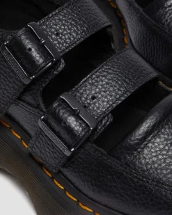 Buzz milled nappa leather Mary Jane shoes in Black Milled Nappa