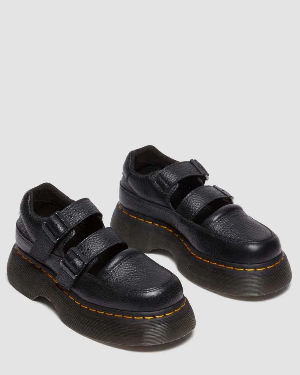 Buzz milled nappa leather Mary Jane shoes in Black Milled Nappa