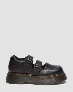 Buzz milled nappa leather Mary Jane shoes in Black Milled Nappa
