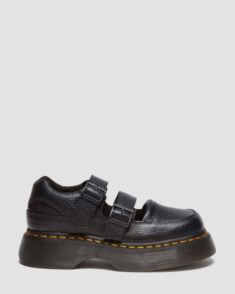 Buzz milled nappa leather Mary Jane shoes in Black Milled Nappa