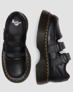 Buzz milled nappa leather Mary Jane shoes in Black Milled Nappa
