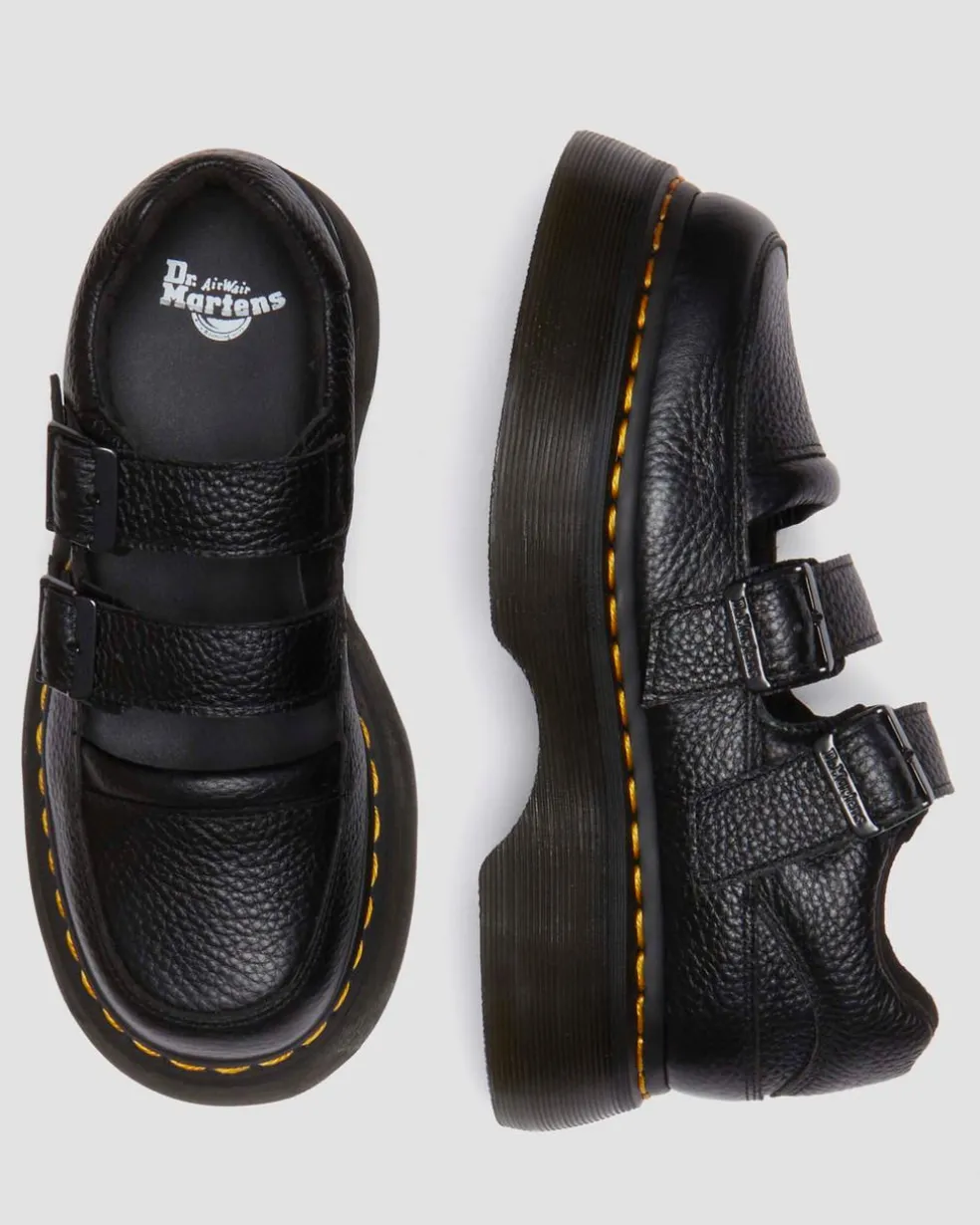 Buzz milled nappa leather Mary Jane shoes in Black Milled Nappa