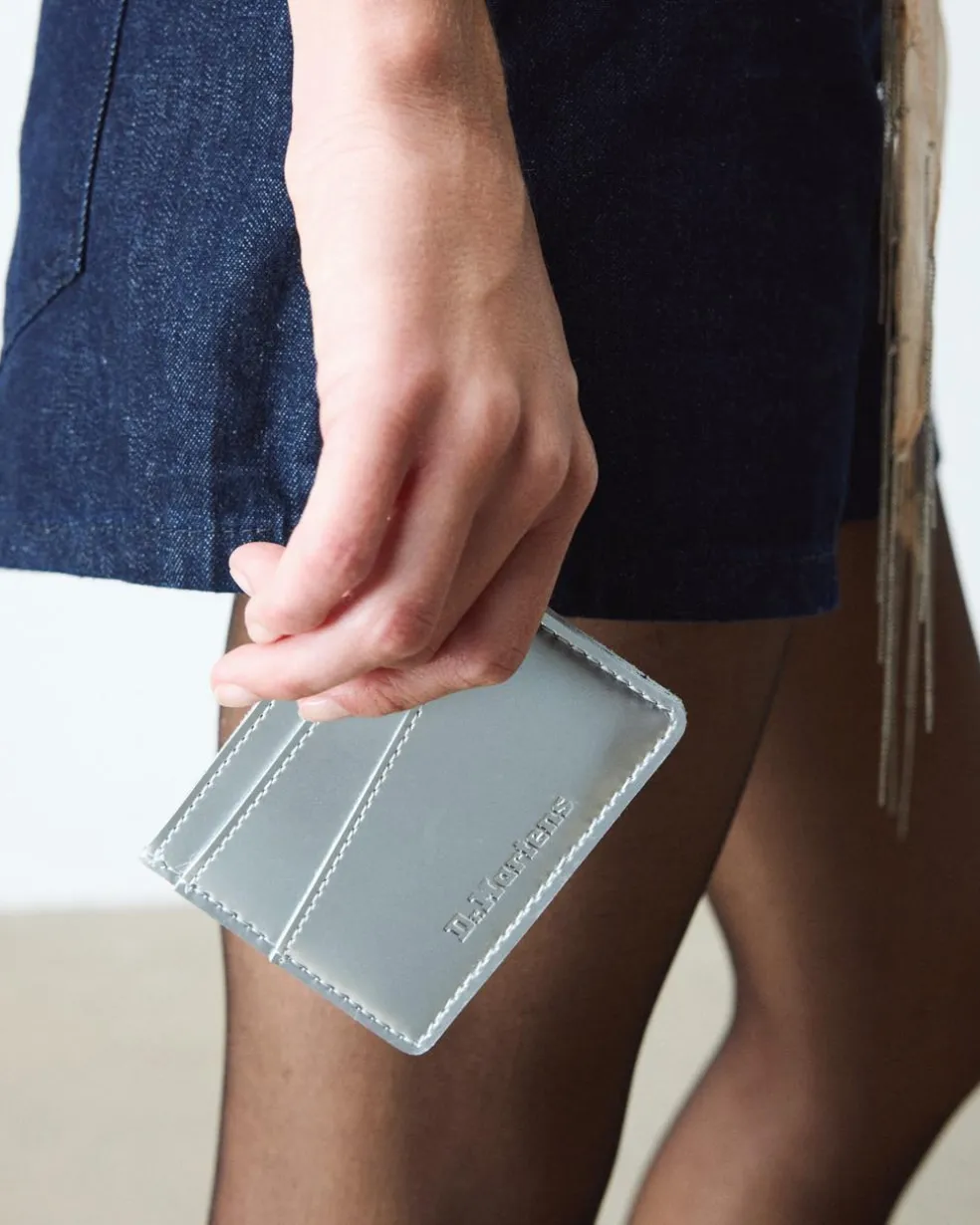 Cardholder II Card Holder Silver Metallic Patent Lamper in Silver Metallic